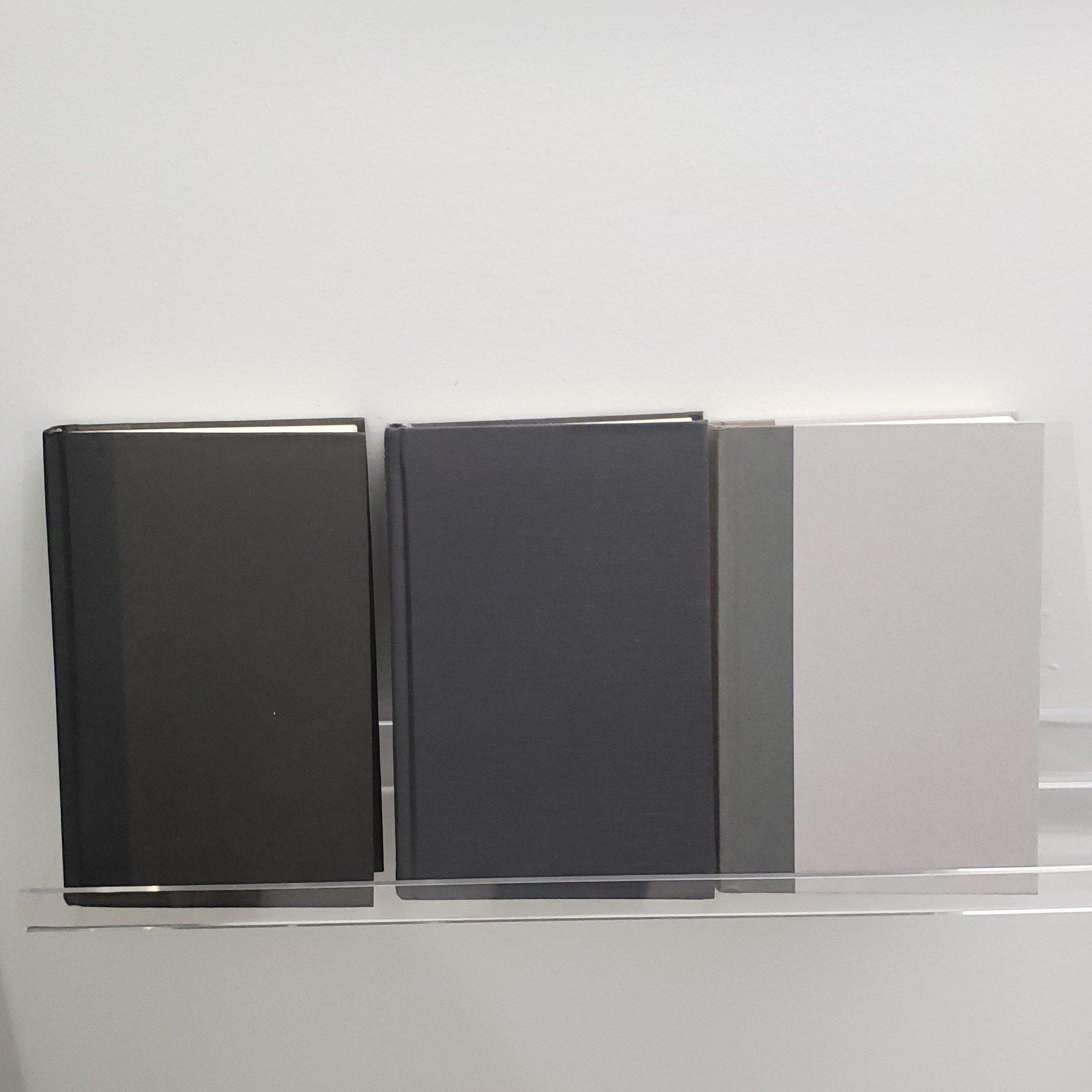 black and gray real books for decorating and reading