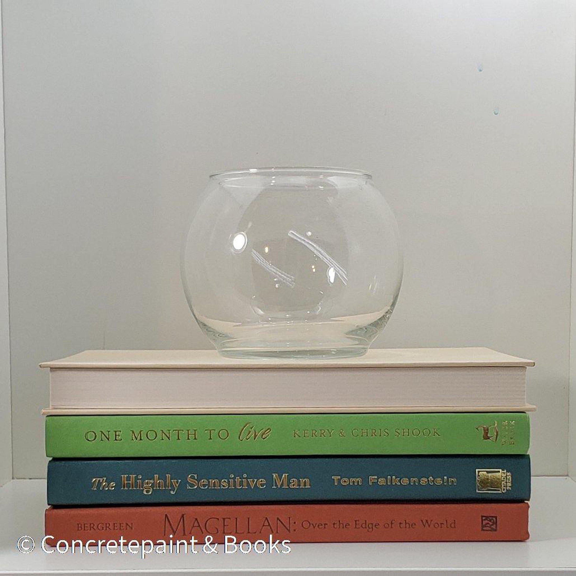 Bold Nature Tones 5 | Decorative Books & Glass Bubble-Set of Decorative Books and Accents-[stack of real books for decorating]-[set of books with decorative accents]