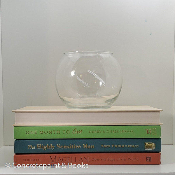 Bold Nature Tones 5 | Decorative Books & Glass Bubble-Set of Decorative Books and Accents-[stack of real books for decorating]-[set of books with decorative accents]