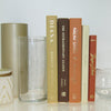Natural Luxury Collection 9 | Book Stack, Vases & Candle Holder-Set of Decorative Books and Accents-[stack of real books for decorating]-[set of books with decorative accents]
