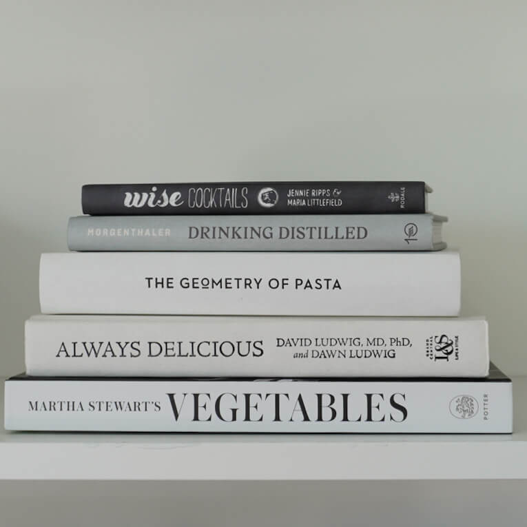Cocktails, Cookbooks & Cork Stack 6 | Modern & Neutral Kitchen Décor