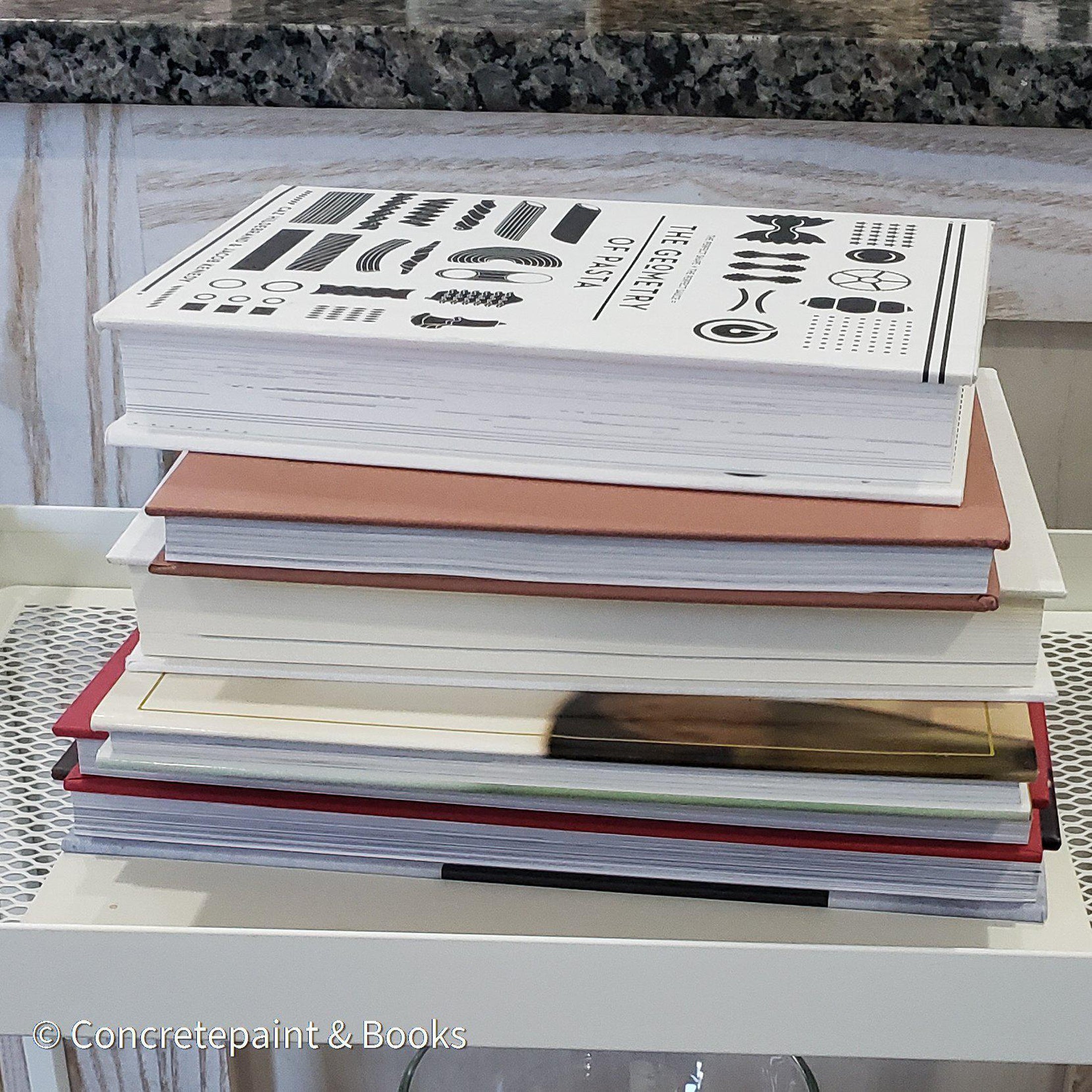 Neutral Kitchen Decor Set 7| Large Stack of Decorative Cookbooks
