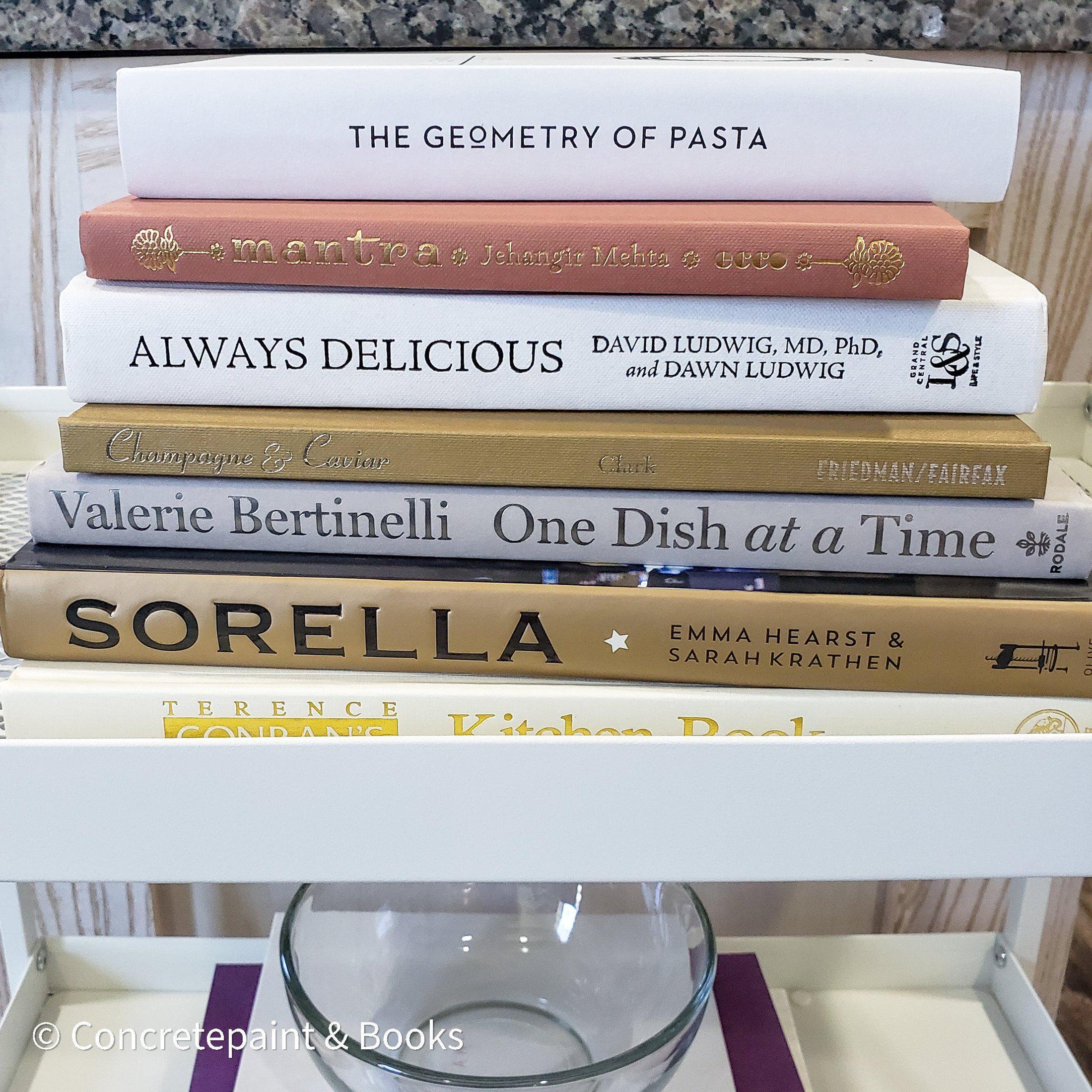 Neutral Kitchen Decor Set 7| Large Stack of Decorative Cookbooks