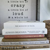 Neutral Kitchen Decor Set 7| Large Stack of Decorative Cookbooks