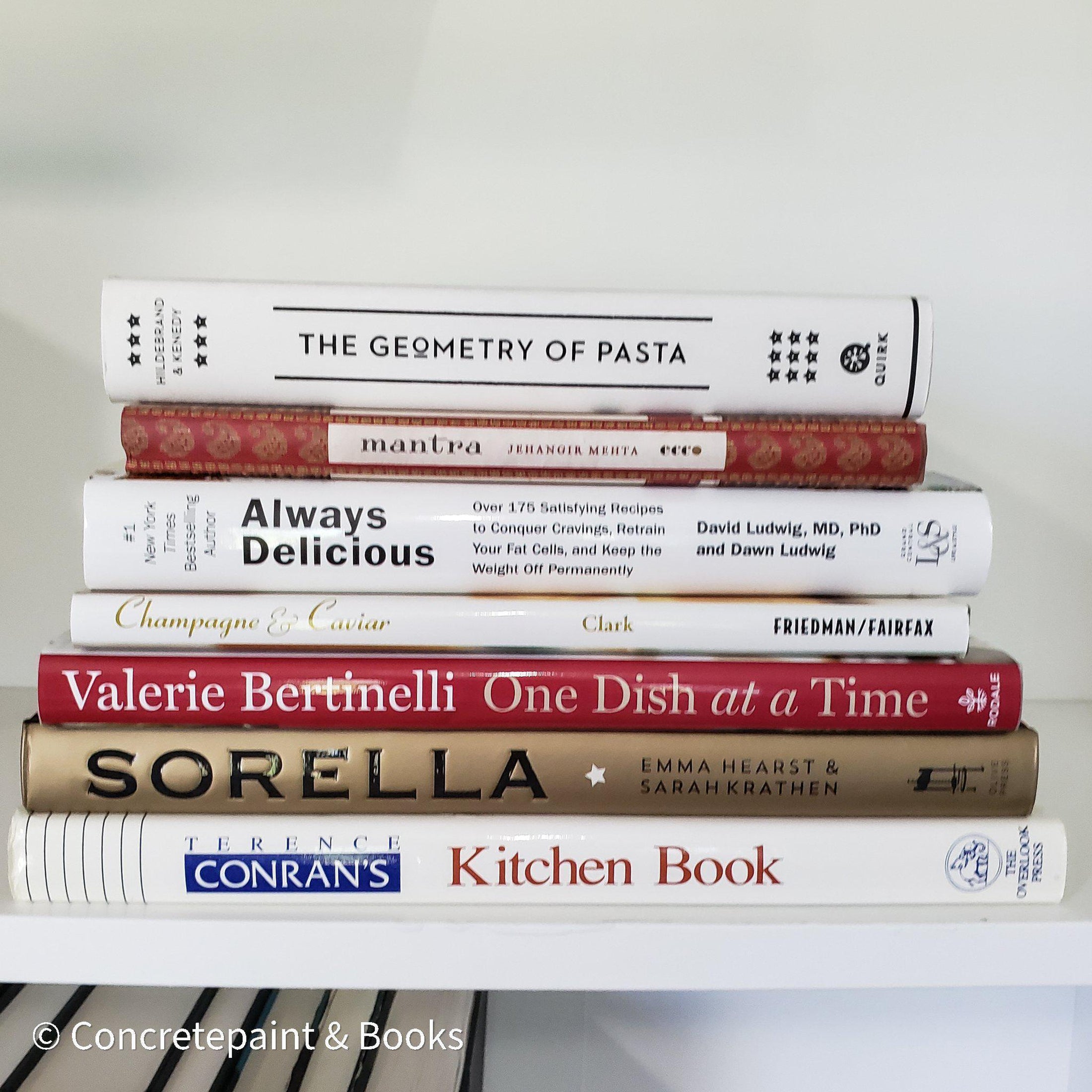Neutral Kitchen Decor Set 7| Large Stack of Decorative Cookbooks