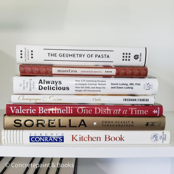 Neutral Kitchen Decor Set 7| Large Stack of Decorative Cookbooks