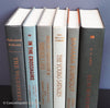 Gray and black books on diplay for mens home decor. 