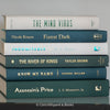 Real hardcover books for decorating. Decorative book display. 