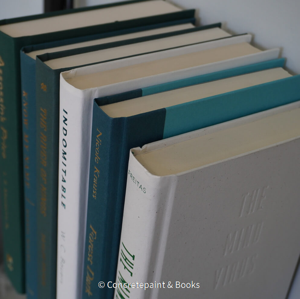 Real hardcover books for decorating. Decorative book display. 