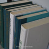 Real hardcover books for decorating. Decorative book display. 