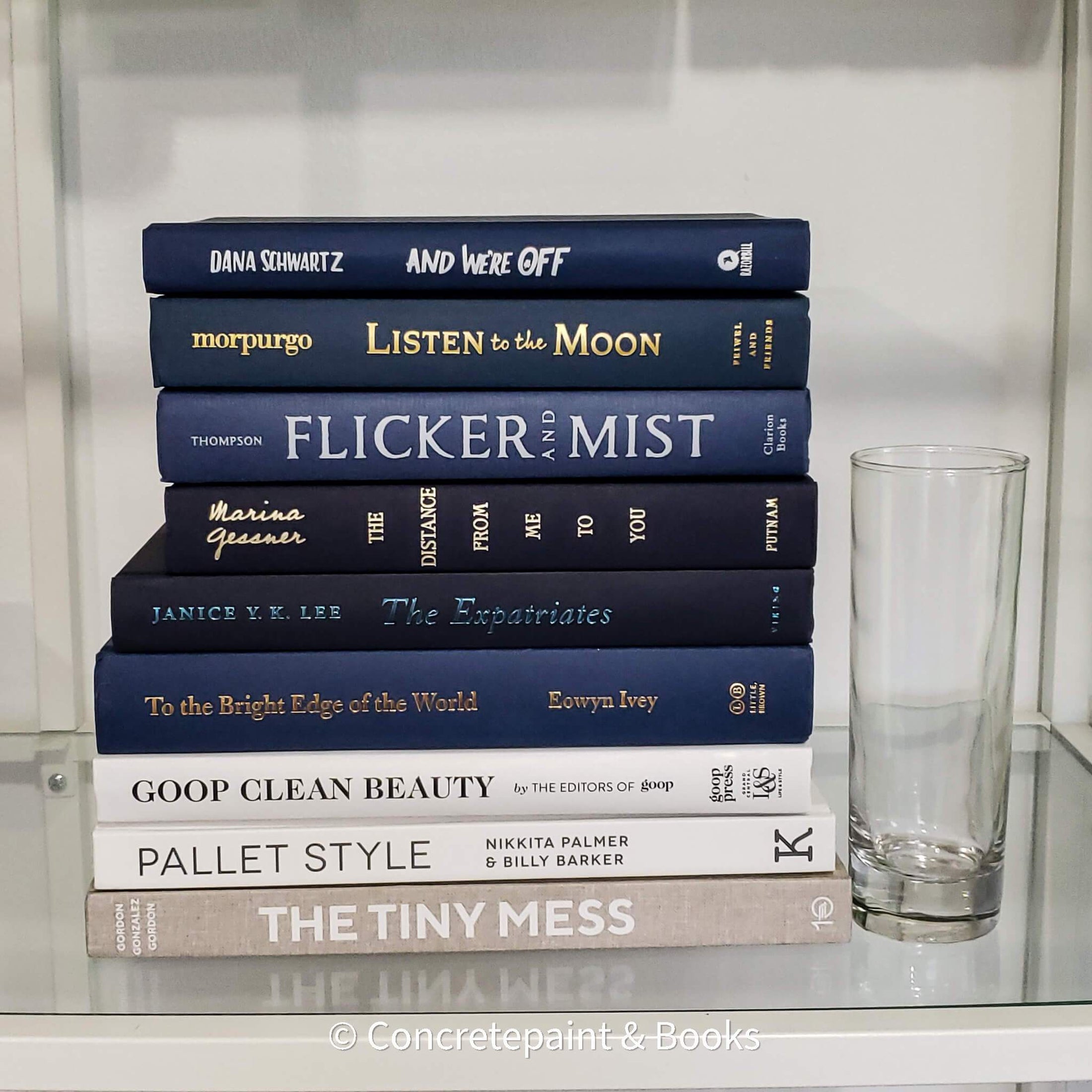 Set of Coffee Table Books 9 | Book Stack & Vase