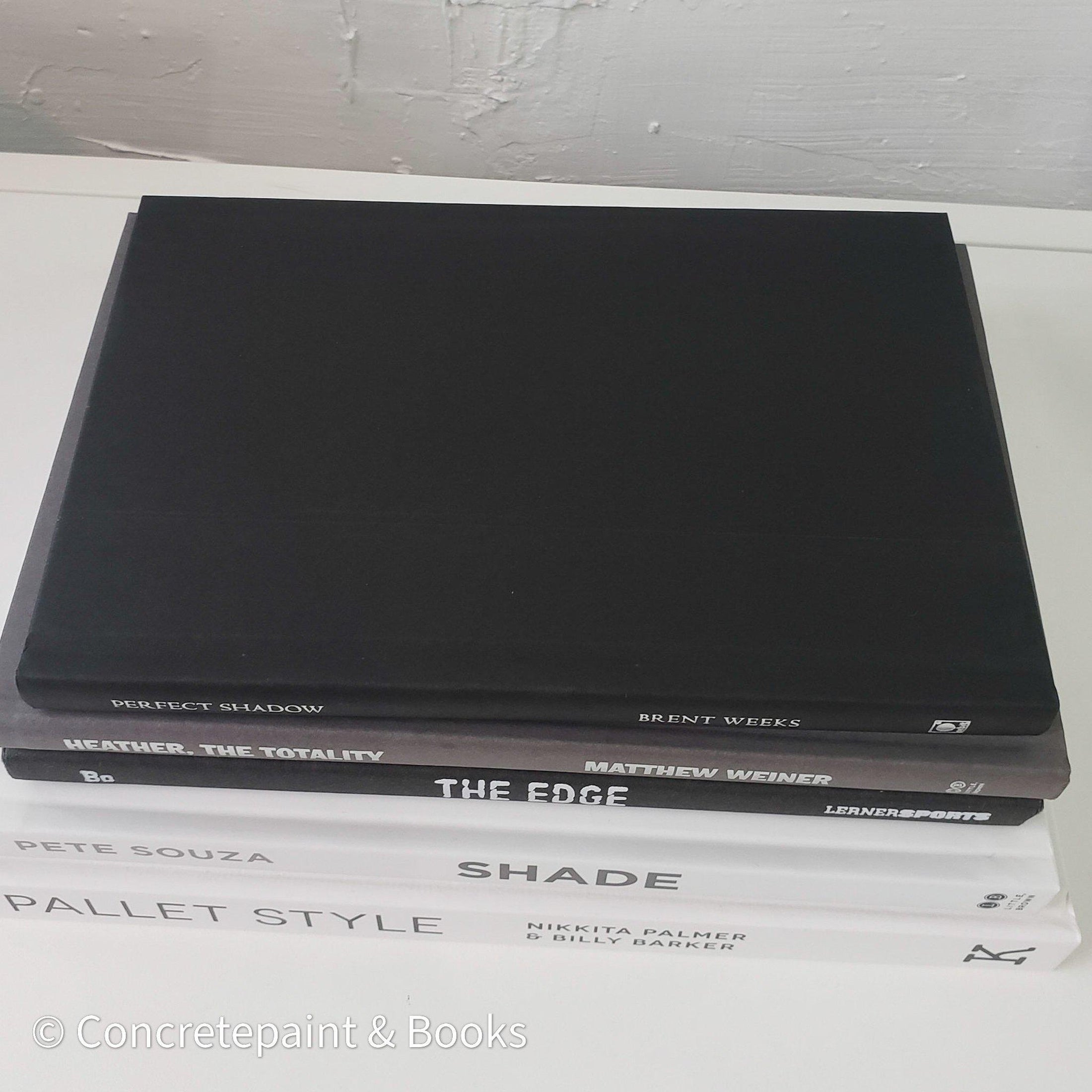 Set of White & Black Decorative Books + Accents-Set of Decorative Books and Accents-[set of coffee table books]-[large books for decorating]-[interactive décor]