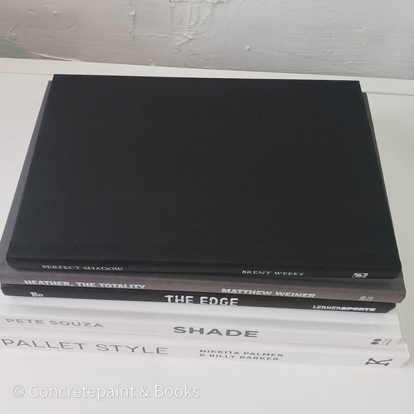 Set of White & Black Decorative Books + Accents-Set of Decorative Books and Accents-[set of coffee table books]-[large books for decorating]-[interactive décor]