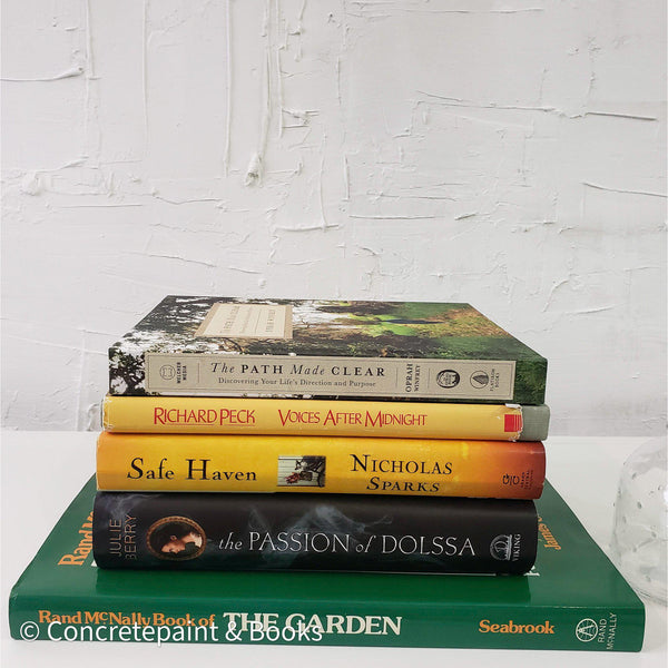 Decorative Book Set & Plant Mister 6| Nature Green & Neutral-Set of Decorative Books and Accents-[set of coffee table books]-[large books for decorating]-[interactive décor]