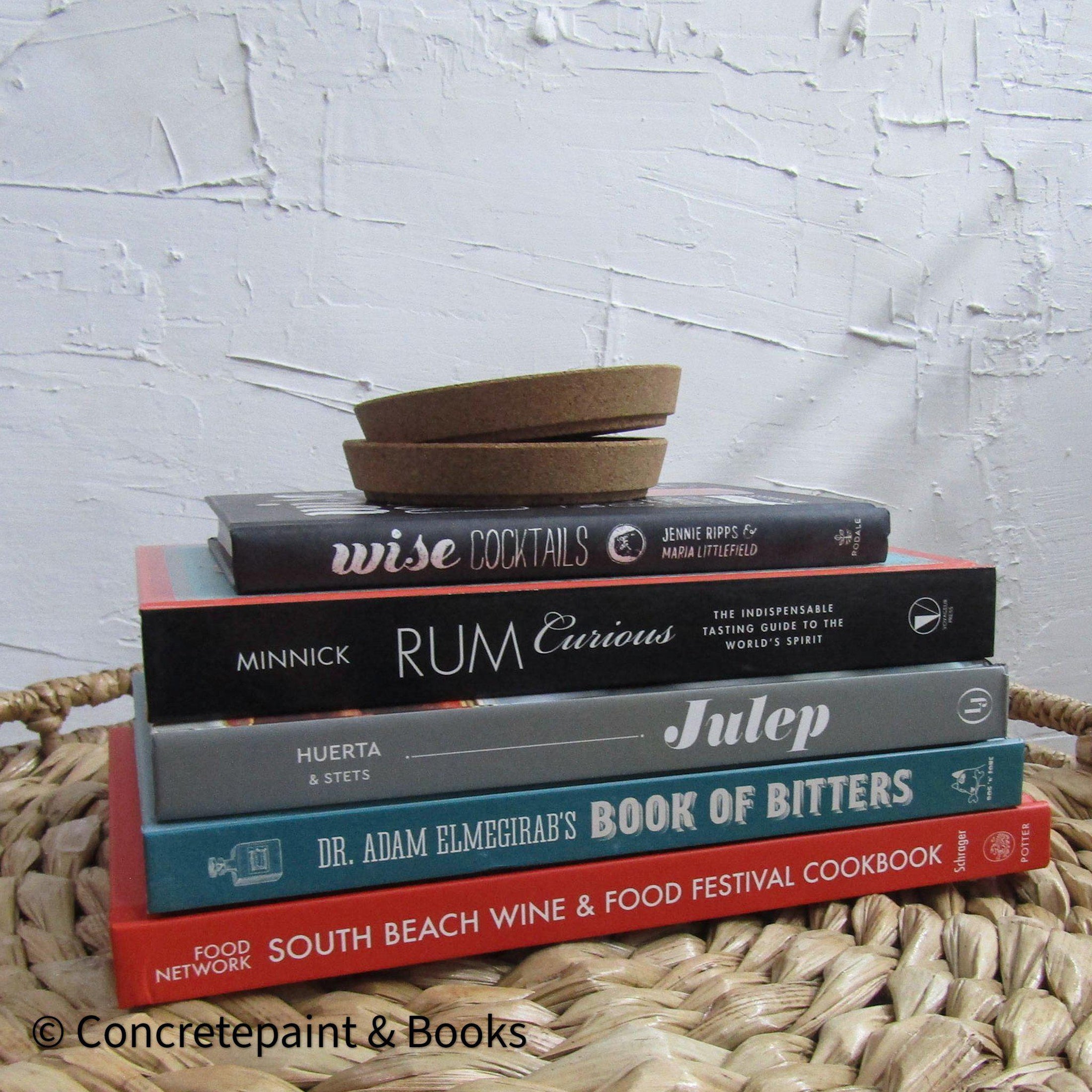 Cocktails & Cork 7 | Kitchen + Coffee Table Books-Set of Decorative Books and Accents-[stack of real books for decorating]-[set of books with decorative accents]