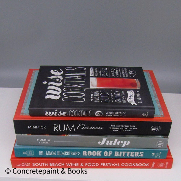 Cocktails & Cork 7 | Kitchen + Coffee Table Books-Set of Decorative Books and Accents-[stack of real books for decorating]-[set of books with decorative accents]
