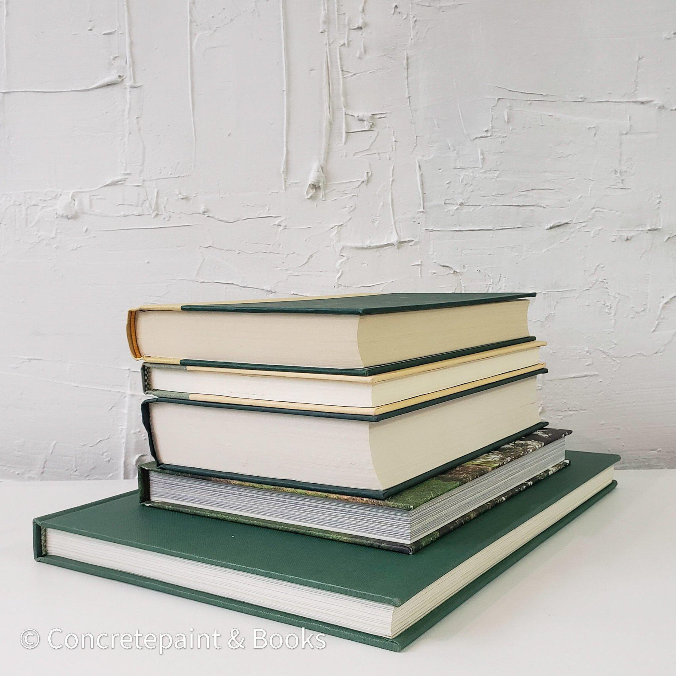 Decorative Book Set & Plant Mister 6| Nature Green & Neutral-Set of Decorative Books and Accents-[set of coffee table books]-[large books for decorating]-[interactive décor]