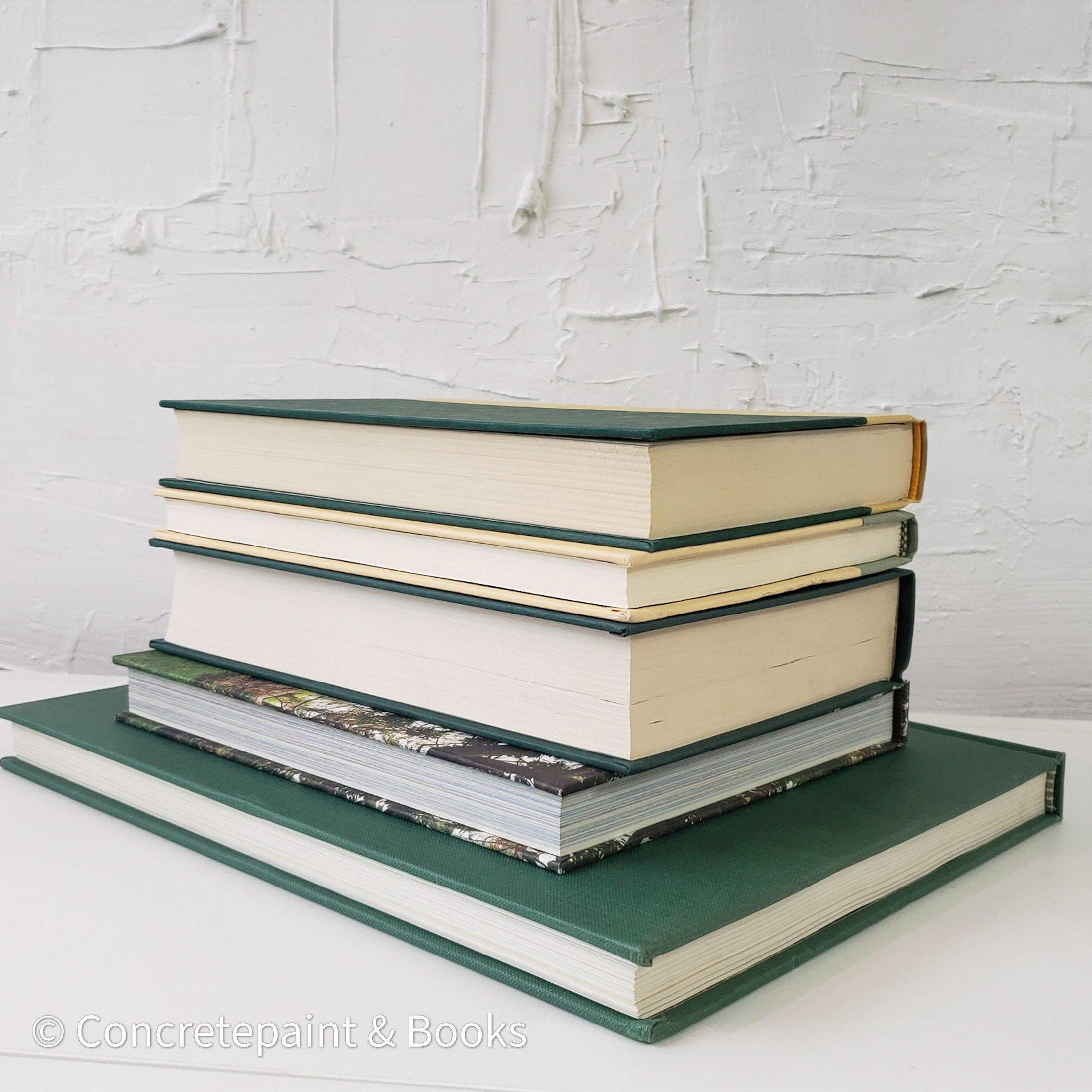 Decorative Book Set & Plant Mister 6| Nature Green & Neutral-Set of Decorative Books and Accents-[set of coffee table books]-[large books for decorating]-[interactive décor]