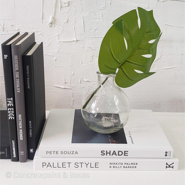 Set of White & Black Decorative Books + Accents-Set of Decorative Books and Accents-[set of coffee table books]-[large books for decorating]-[interactive décor]