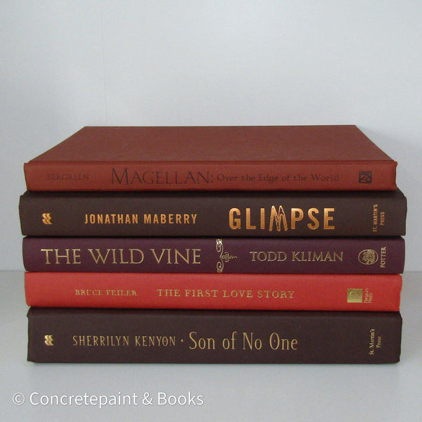Rose Gold Metallic 7 | Display Books & Accents-Set of Decorative Books and Accents-[stack of real books for decorating]-[set of books with decorative accents]