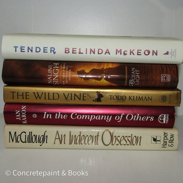 Neutral & Warm Toned Book Set 6-Set of Decorative Books and Accents-[stack of real books for decorating]-[set of books with decorative accents]