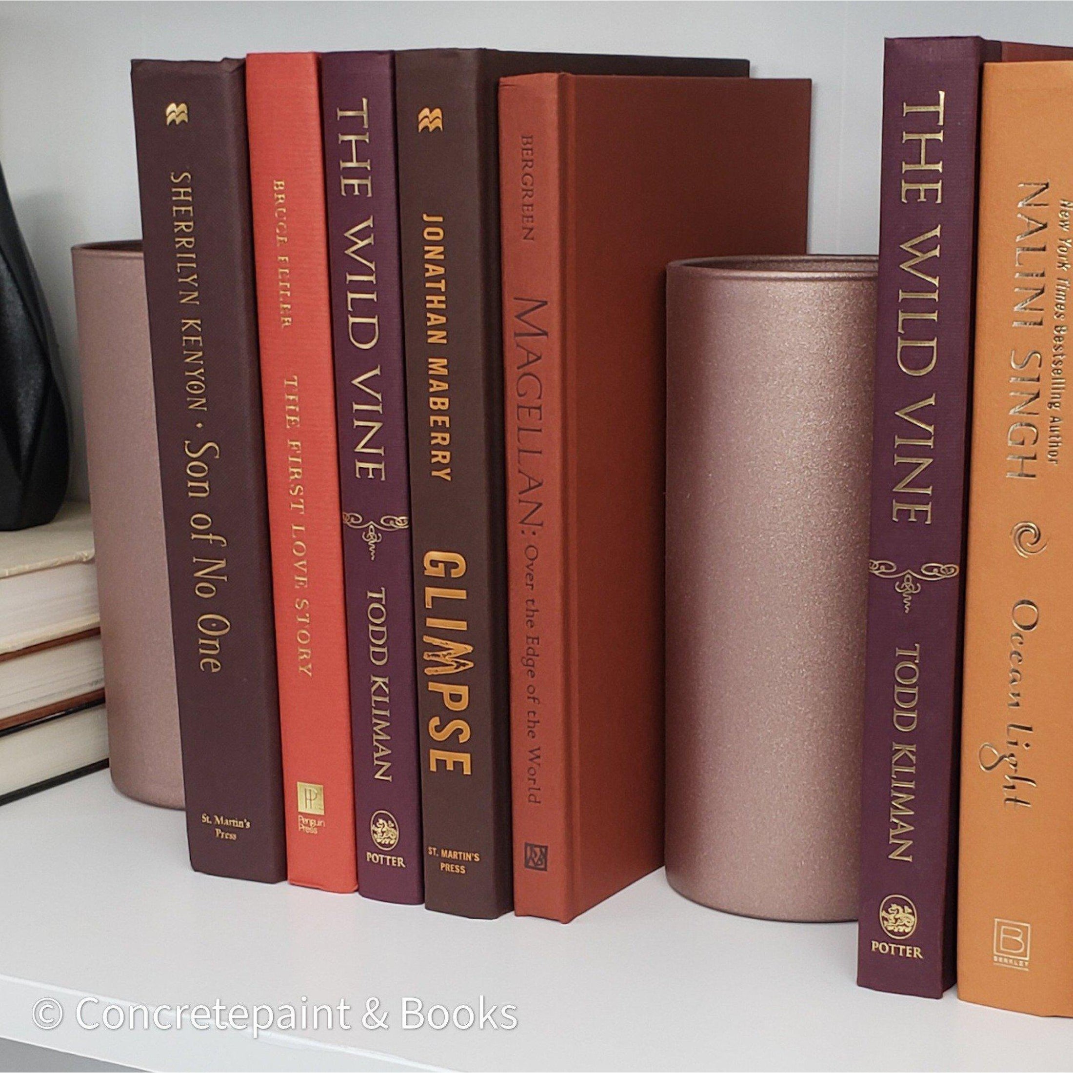 Rose Gold Metallic 7 | Display Books & Accents-Set of Decorative Books and Accents-[stack of real books for decorating]-[set of books with decorative accents]