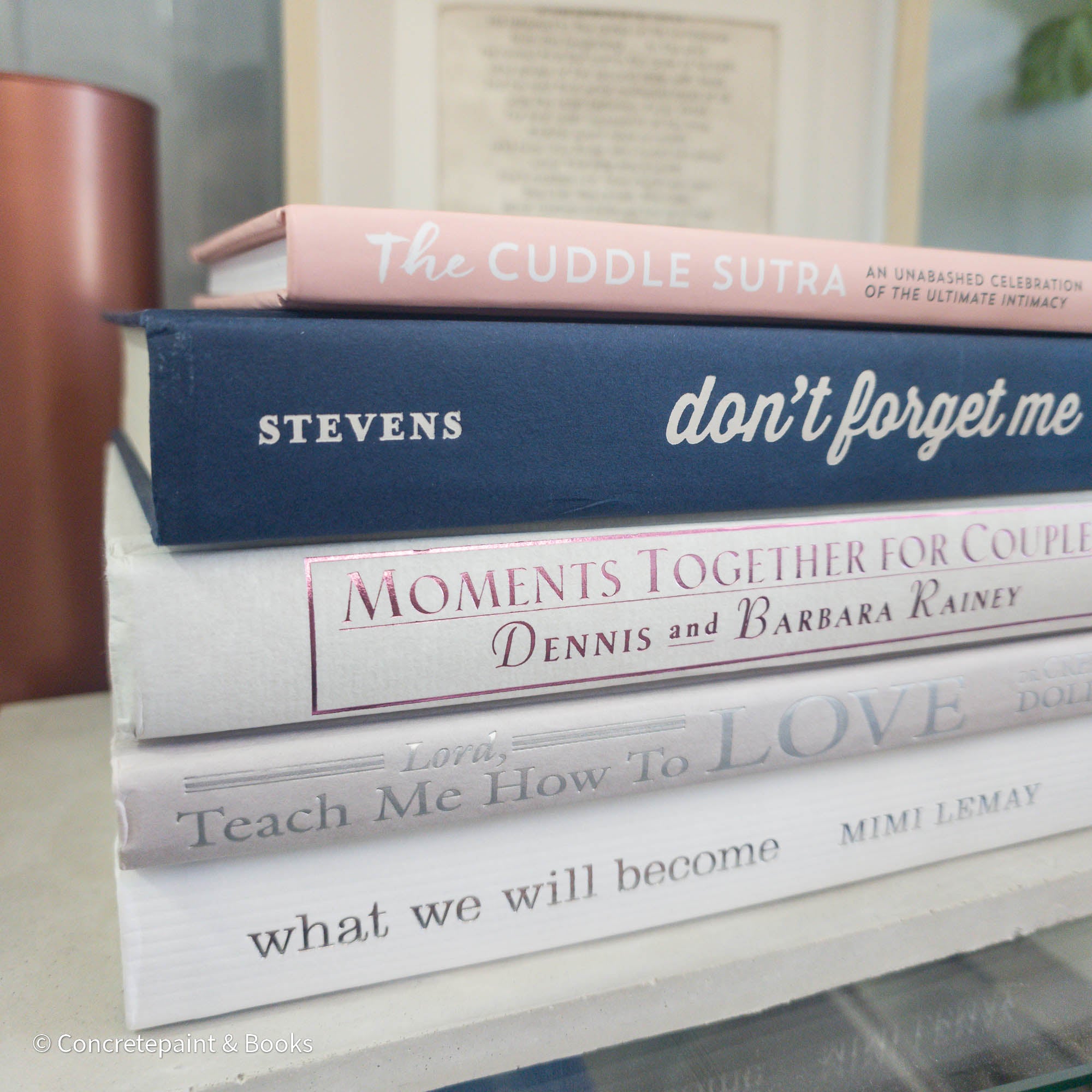 Blush & Navy Decorative Books 5