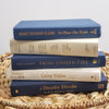 Nude & Blue Book Set 7 | Book Stack & Decorative Accents-Set of Decorative Books and Accents-[stack of real books for decorating]-[set of books with decorative accents]