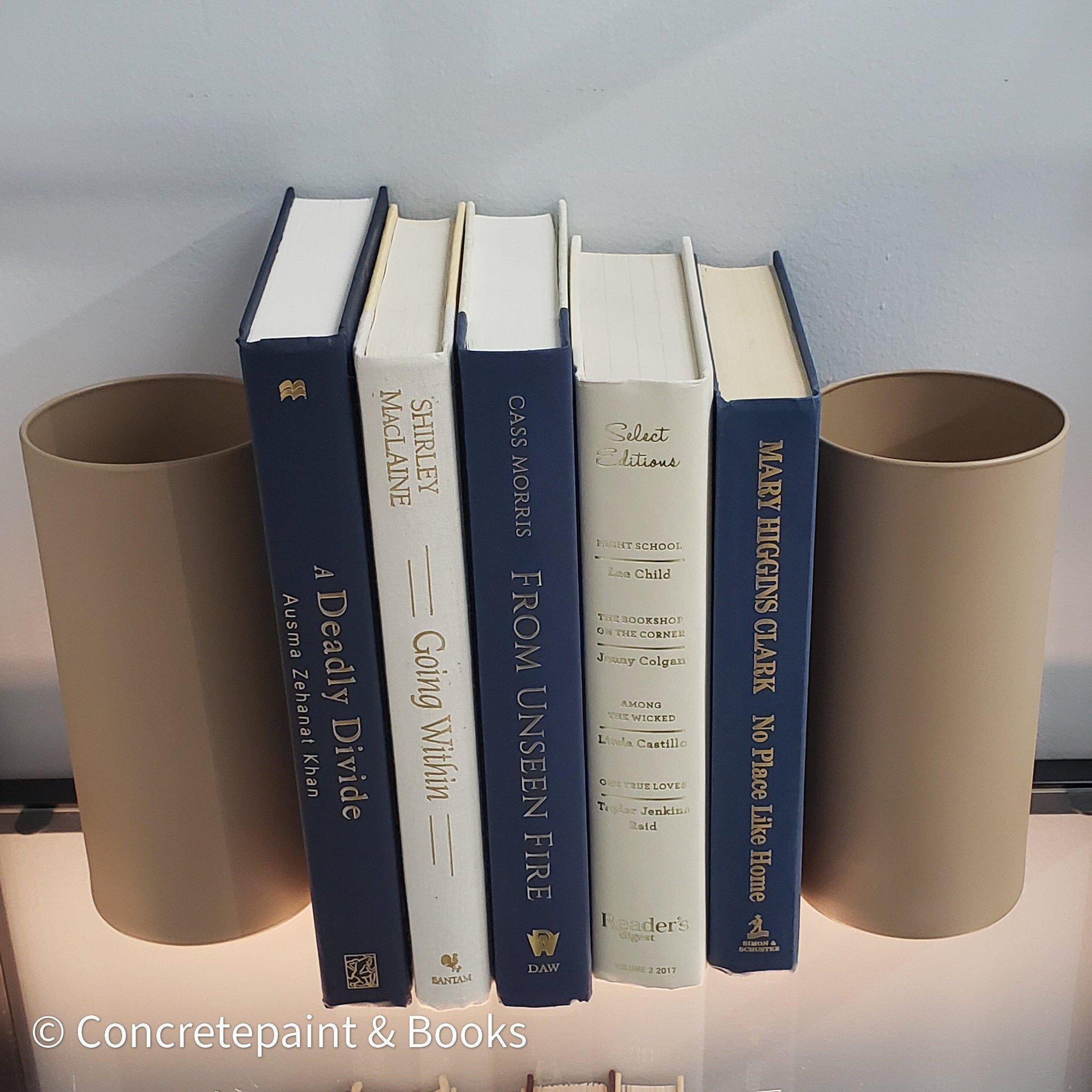 Nude & Blue Book Set 7 | Book Stack & Decorative Accents-Set of Decorative Books and Accents-[stack of real books for decorating]-[set of books with decorative accents]