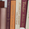 Neutral & Warm Toned Book Set 6-Set of Decorative Books and Accents-[stack of real books for decorating]-[set of books with decorative accents]