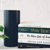 Moody Luxury 8 | Book Stack + Faux Plant + Vases-Set of Decorative Books and Accents-[stack of real books for decorating]-[set of books with decorative accents]
