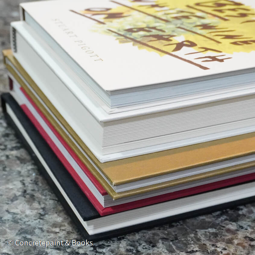 Set of decorative cookbooks for display. Neutral kitchen décor. 