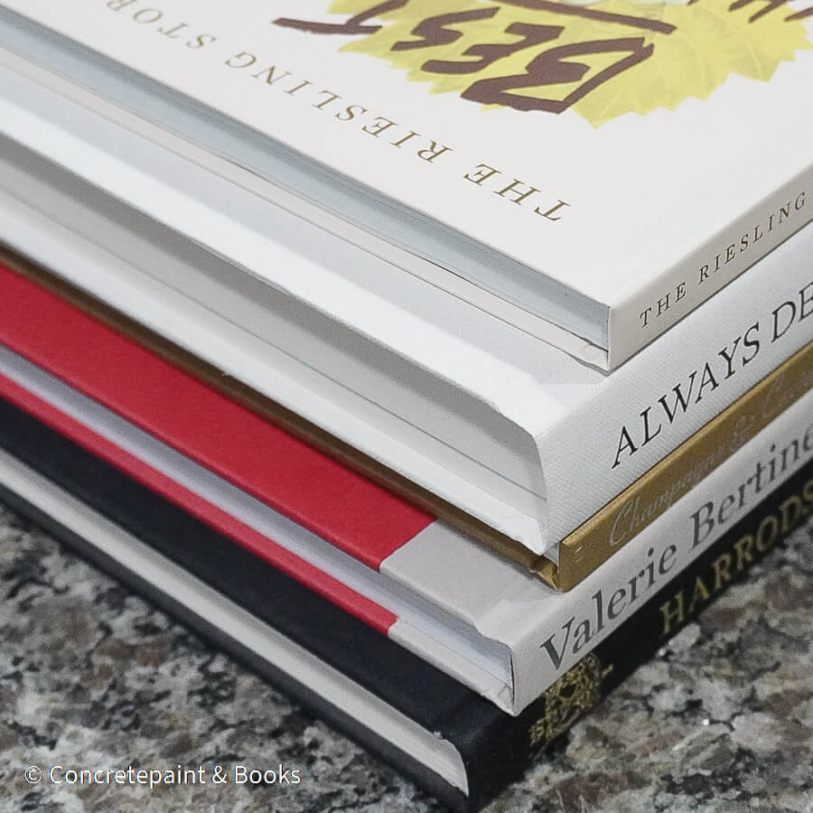 Set of decorative cookbooks for display. Neutral kitchen décor. 