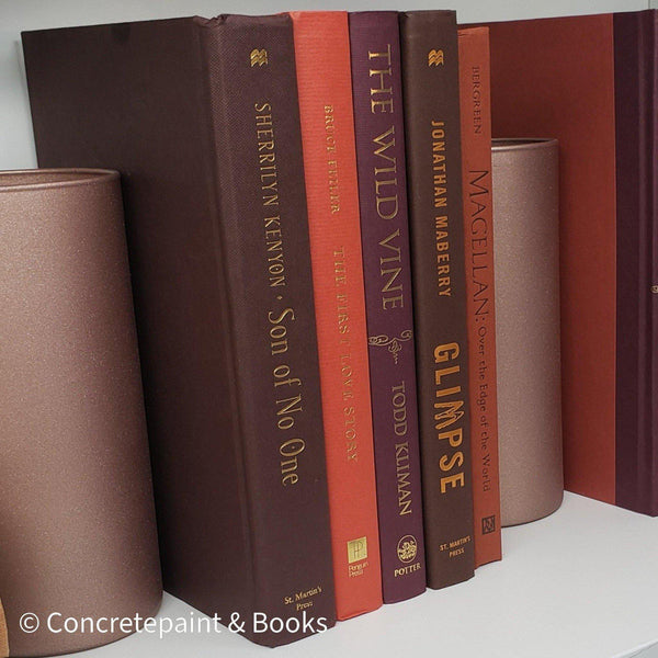 Rose Gold Metallic 7 | Display Books & Accents-Set of Decorative Books and Accents-[stack of real books for decorating]-[set of books with decorative accents]