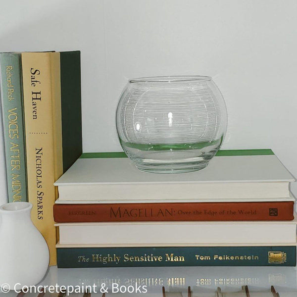 Bold Nature Tones 5 | Decorative Books & Glass Bubble-Set of Decorative Books and Accents-[stack of real books for decorating]-[set of books with decorative accents]