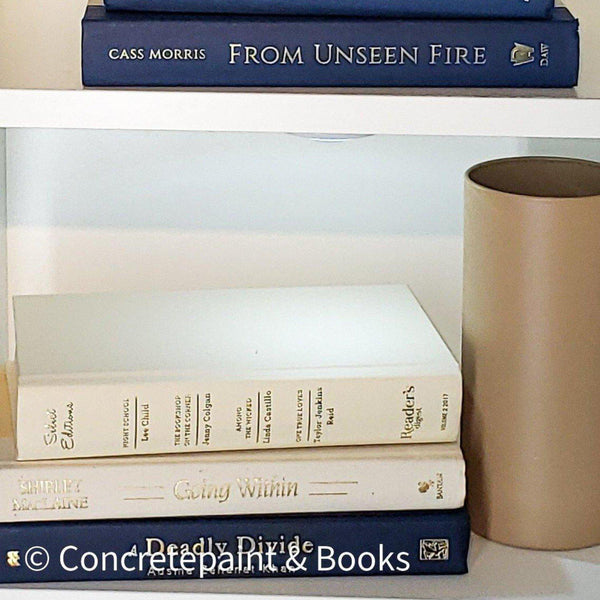 Nude & Blue Book Set 7 | Book Stack & Decorative Accents-Set of Decorative Books and Accents-[stack of real books for decorating]-[set of books with decorative accents]
