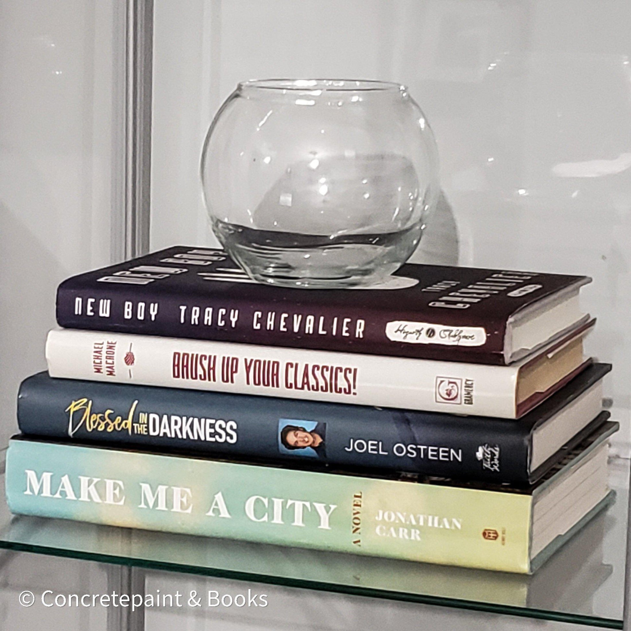 Decorative Book Stack & Glass Bubble 4
