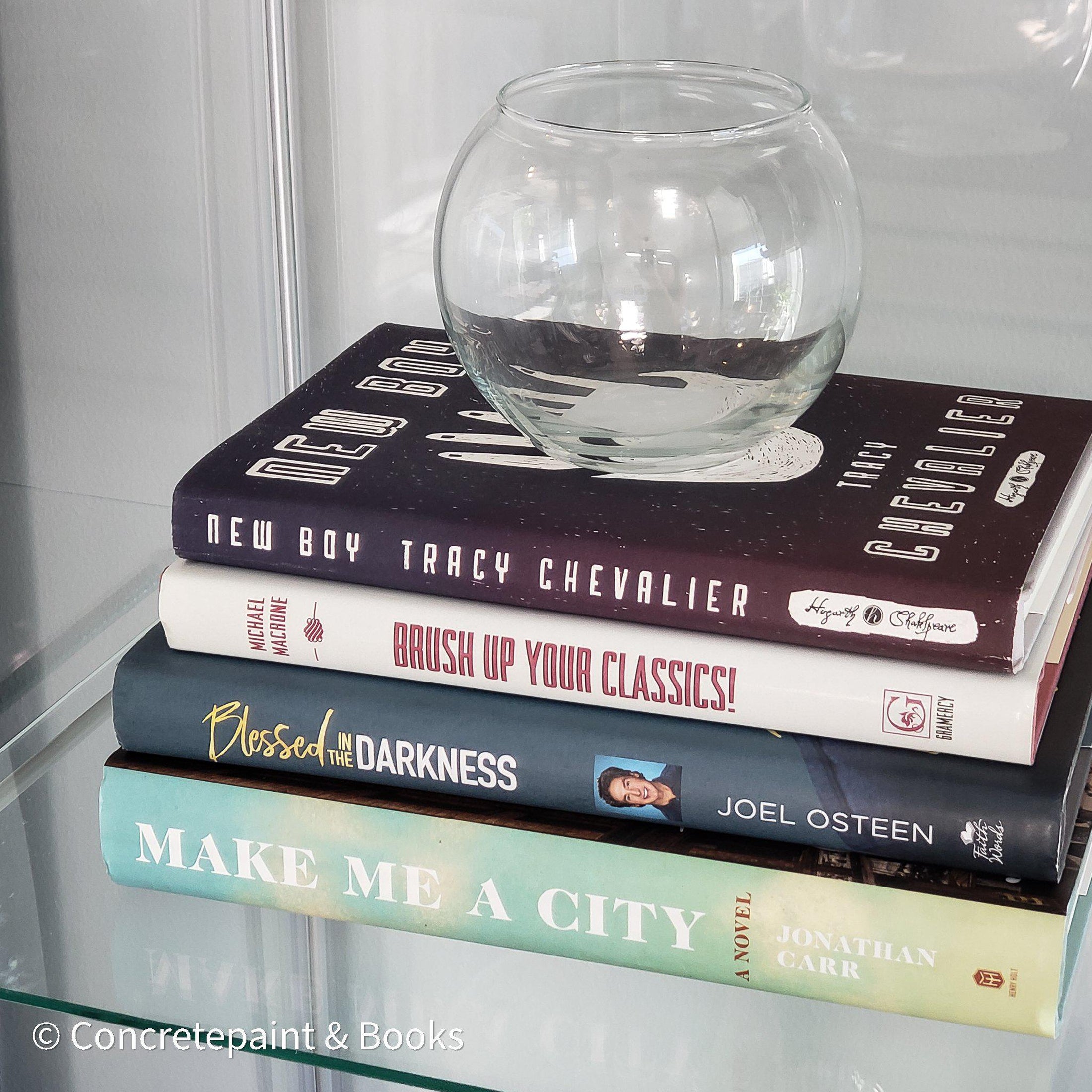 Decorative Book Stack & Glass Bubble 4