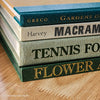 Vintage Green Coffee Table Book Stack 4
