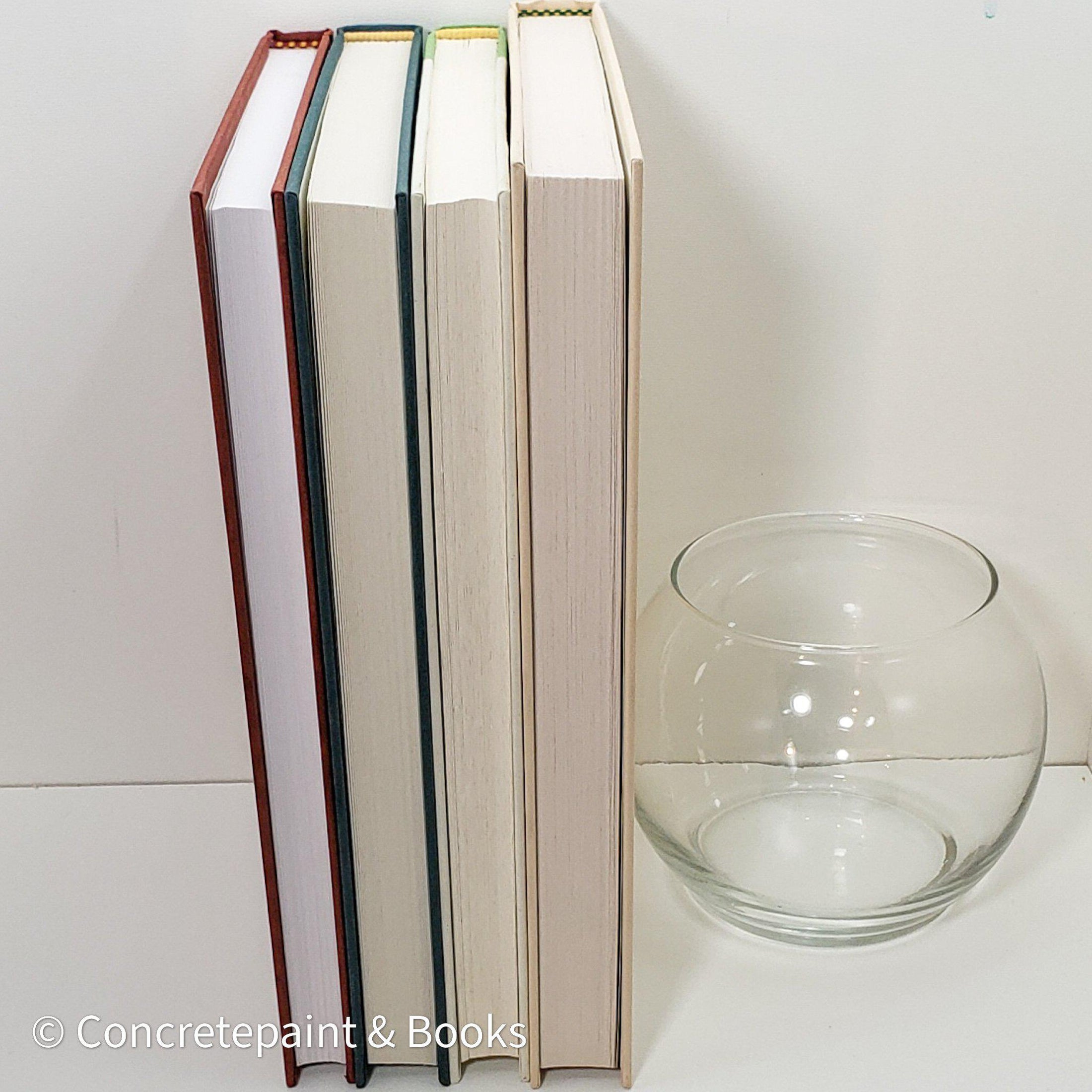 Bold Nature Tones 5 | Decorative Books & Glass Bubble-Set of Decorative Books and Accents-[stack of real books for decorating]-[set of books with decorative accents]
