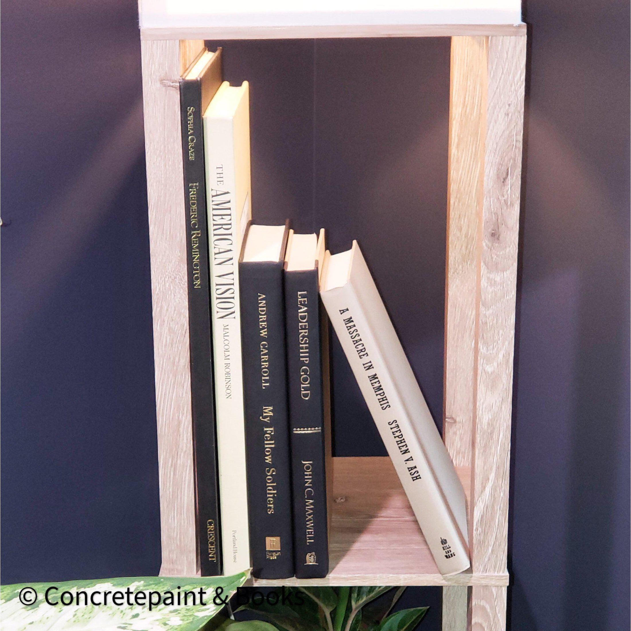 Real black and neutral headcover books used as staged home décor. Large coffee table books black and neutral.